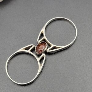 Cool Sterling Silver Larimar Amber Oval Gemstone Interchangeable Handmade Ring